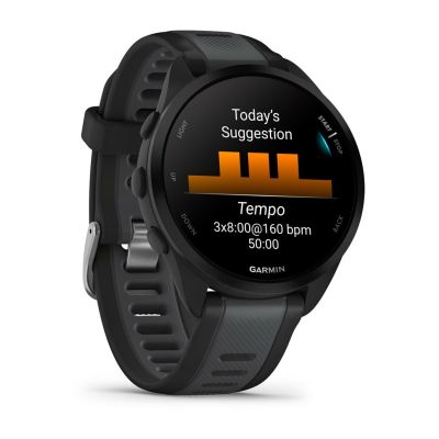 10. Garmin Forerunner 165 Music Watch, Black/Slate Gray