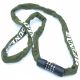 6. DUNLOP BICYCLE LOCK CHAIN WITH CODE 120CM LENGTH - KHAKY