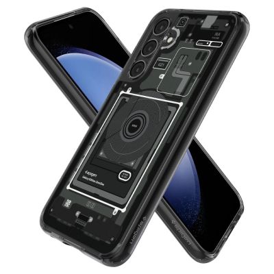 9. Spigen Ultra Hybrid Case for Samsung Galaxy S23 FE - Dark Gray (Zero One Pattern)