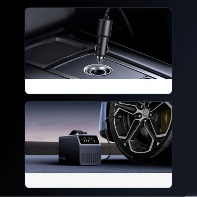 7. Ugreen 150 PSI 12V Electric Car Tire Pump with Digital Display - Gray