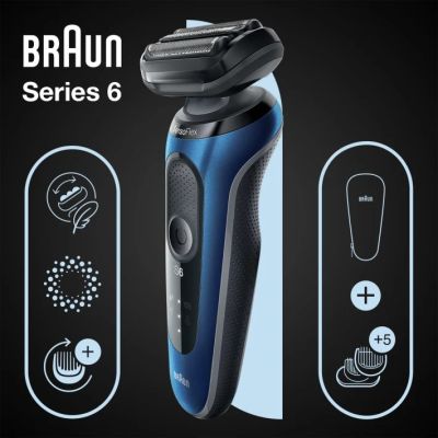 Braun Series 6 61-B1500s Foil Shaver Trimmer Blue