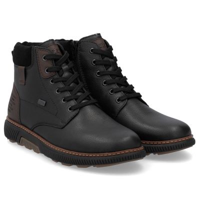 23. Men’s Black Waterproof Leather Boots with Warm Lining Rieker B3343-00