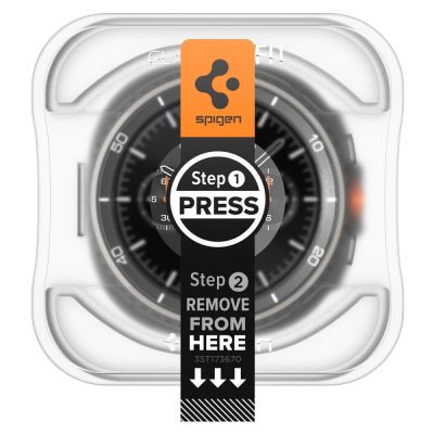 3. Spigen Glas.TR ”Ez-Fit” Tempered Glass for Samsung Galaxy Watch 8 46mm - Transparent