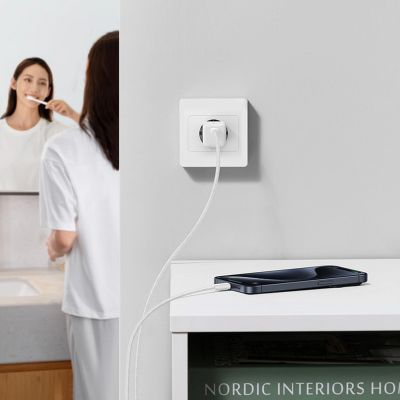 11. Baseus GaN5 USB-C 30W Wall Charger with Baseus Dynamic 3 USB-C 100W 1m Cable - White