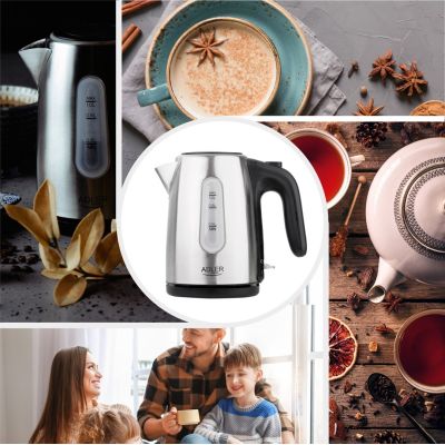 10. Adler AD 1273 electric kettle (1200W 1l; silver)