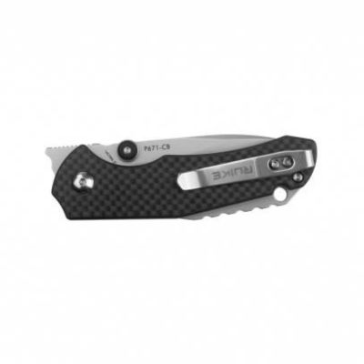 3. Ruike EDC Everyday Folding Knife, Black Flipper, Steel - P671-CB