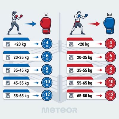 7. Meteor 10 oz Training Boxing Gloves, Velcro, PU