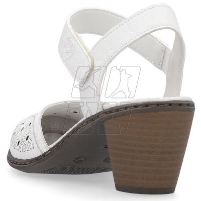 11. Comfortable leather sandals Rieker W RKR650 white