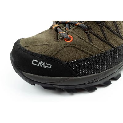 6. CMP Rigel men's trekking shoes, leather, durable, waterproof, high-ankle, olive