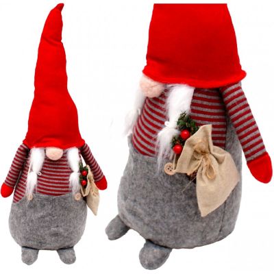 7. DECORATIVE SANTA CLAUS 50 CM GIRL WITH BAG AND ROWNBERRY