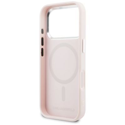 7. Karl Lagerfeld Point & Choupette Sketch MagSafe Case for iPhone 17 Pro - Pink