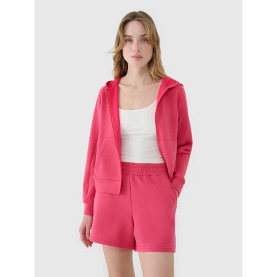 5. Women's sweatshirt with zipper and modal 4F 4FWSS25TSWSF1577-54S