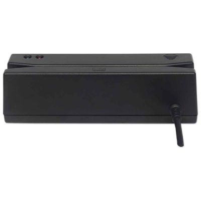 4. MANHATTAN USB Magnetic Card Reader, Three-Track, Black