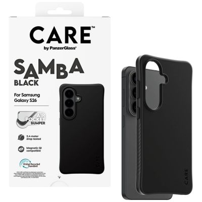 4. CARE by PanzerGlass Samba Black Qi Case for Samsung Galaxy S26 - Black