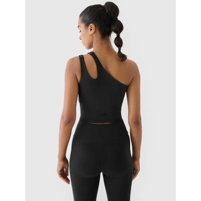 4. One-shoulder training crop top 4F x anna lewandowska 4F 4FALSAW24TFSLF515-20S