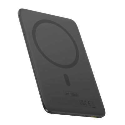 Baseus PicoGo AM41 Ultra-Slim 5000mAh 20W MagSafe Compatible Power Bank with Baseus Simple USB-C 60W 30cm Cable - Black