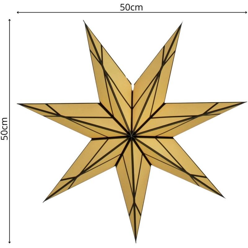 5. PAPER DECORATION STAR 50CM 7 ARMS CREAM