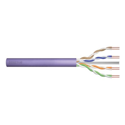 DIGITUS installation cable cat.6, U/UTP, Dca, AWG 23/1, LSOH, 50m, purple
