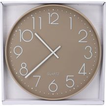 GLASS WALL CLOCK 50CM SAND