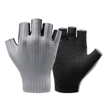 Rockbros Breathable Short Finger Cycling Gloves Size: M - Grey