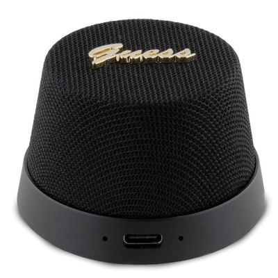 2. Guess Magnetic Script Metal Bluetooth speaker - black
