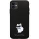 3. Karl Lagerfeld KLHCN61SMHCNPK case for iPhone 11 / Xr - black Silicone C Metal Pin