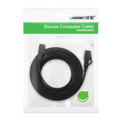 5. Ugreen Ethernet patch cord U/FTP Cat. 7 10Gb/s flat 0.5m black (NW106)