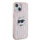 4. Karl Lagerfeld IML Choupette Head & Monogram case for iPhone 15 / 14 / 13 - pink