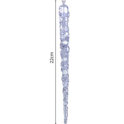 9. CRYSTAL ICICLES HANGING DECORATION 22CM 4PCS