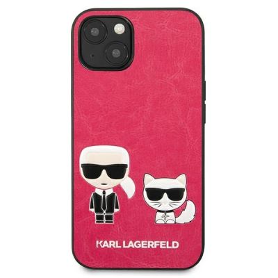 3. Karl Lagerfeld Ikonik Karl&Choupette iPhone 13 mini case - fuchsia