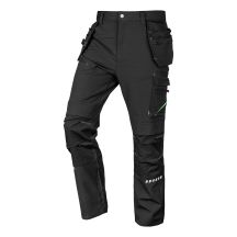 Mix&Match Work Trousers, 4-Way Stretch, with Holsters, Cordura, Black, Size XL