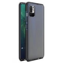 Spring Case clear TPU gel protective cover with colorful frame for Xiaomi Redmi Note 10 5G / Poco M3 Pro black