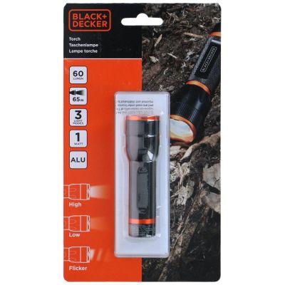 6. BLACK+DECKER Tactical Aluminium Flashlight, 1 W, 60 Lumens