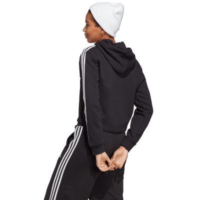 9. adidas Essentials 3-Stripes French Terry Crop Hoodie W IC8767