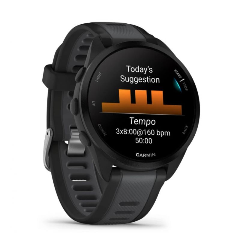 3. Garmin Forerunner 165 Black / Slate Gray Watch 43 mm 010-02863-20