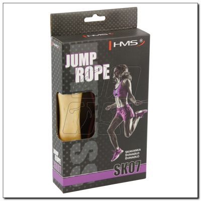 8. Leather skipping rope with a wooden handle HMS SK07