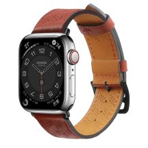 Strap Leather for Apple Watch 38 / 40 / 41 mm band bracelet - red