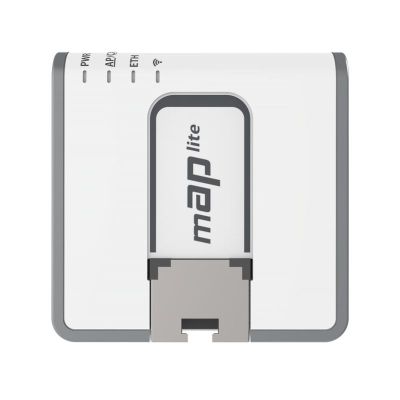 4. Mikrotik mAP lite router in white with PoE support