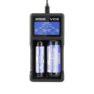 2. XTAR CHARGER FOR CYLINDRICAL LI-ION VC2 BATTERIES