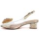 3. Transparent Sandals with Decorative Gold Heel D&A MR62-9100