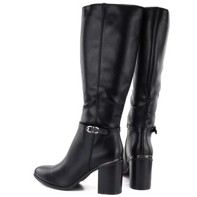 5. Women’s Black Block-Heel Boots Sergio Leone KZ-08