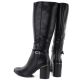 5. Women’s Black Block-Heel Boots Sergio Leone KZ-08