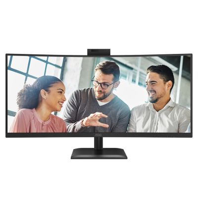 9. AOC monitor 86.3 cm (34") CU34E4CW 21:09 2xHDMI+DP+USB-C+Webcam Curv.