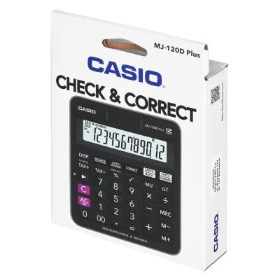 6. CASIO MJ-120D PLUS OFFICE CALCULATOR BLACK, 12-DIGITAL DISPLAY