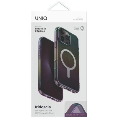 4. Uniq Iridescia Magclick Charging Case for iPhone 16 Pro Max - Black