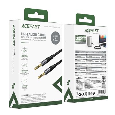5. Acefast J10 AUX cable mini jack 3.5mm 1m - black