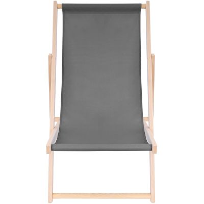 5. CLASSIC GRAY WOODEN DECK CHAIR