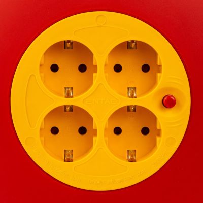 2. Entac ESCRG4-10 10m Splitter 4 x Network Socket Black, Yellow, Red