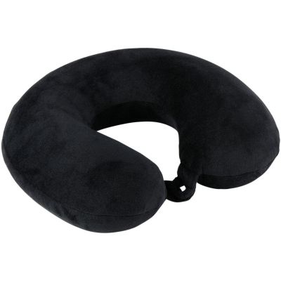 3. DUNLOP BLACK FOAM TRAVEL PILLOW