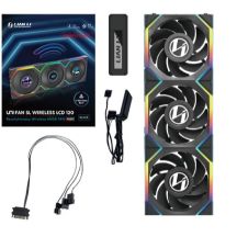 Lian Li UNI FAN SL Wireless LCD 120 Reverse Blade Computer Case Fan 12 cm Black 3 pcs.